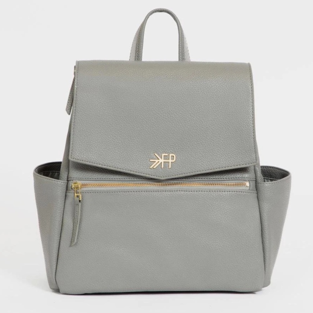 NEW Freshly Picked Stone Grey Mini Diaper Bag